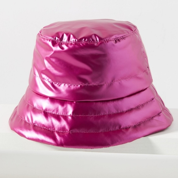 Anthropologie Accessories - Anthropologie BARBIE Pink Puffer Bucket Hat